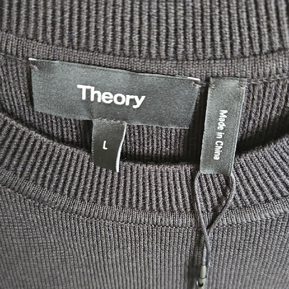 Theory Black Crewneck Sweater - Picture 2 of 9